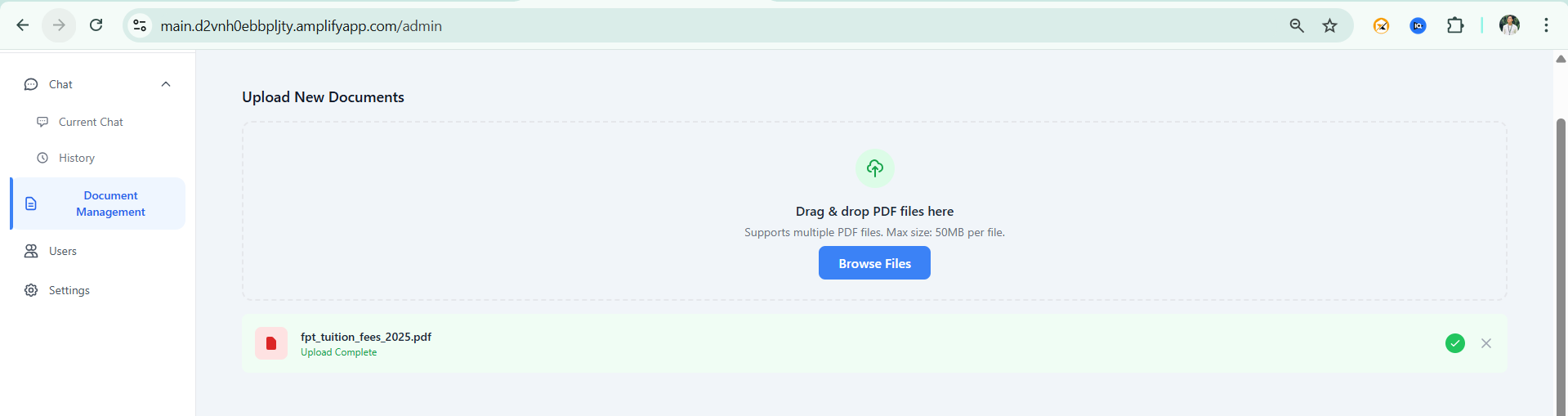 Using Admin Dashboard :: Internship Report